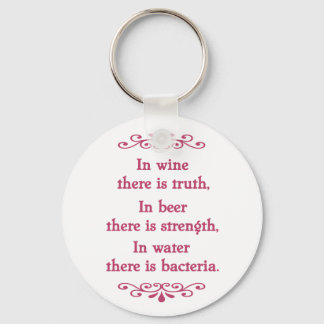 En Vino Veritas -cf-L Key Ring