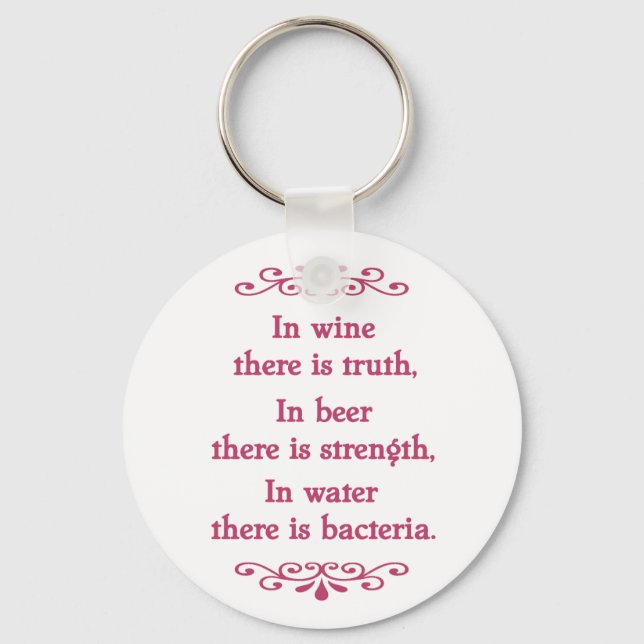 En Vino Veritas -cf-L Key Ring (Front)