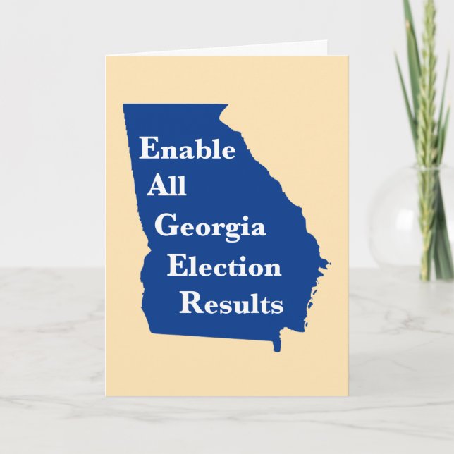 Enable All Georgia Election Results Card (Front)