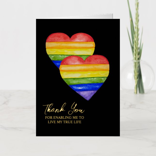 Enabling True Life - Watercolour Foil Love Card  (Front)
