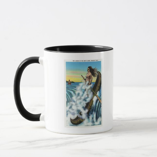 Enactment of the Legend of the White Canoe Mug (Left)