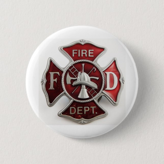 'enamel' fire dept insignia 6 cm round badge (Front)