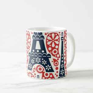 Enamel Paris Folk Floral Mug