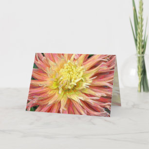 Enameled Dahlia Bloom Birthday Card