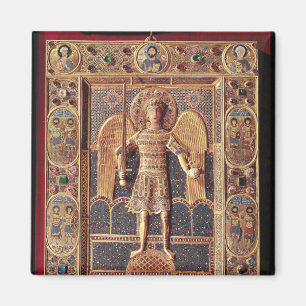 Enamelled plaque depicting the Archangel Michael Magnet