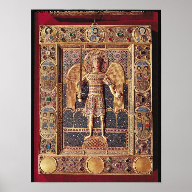 Enamelled plaque depicting the Archangel Michael Poster (Front)