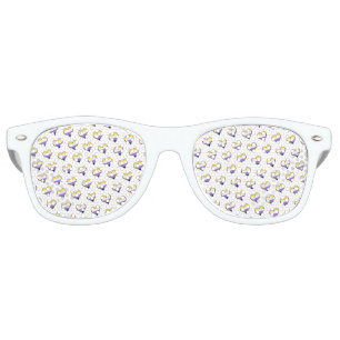 Enby Heart Pattern Retro Sunglasses