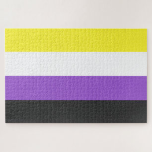 Enby (Non-binary Pride) Flag Jigsaw Puzzle