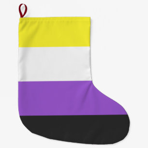 Enby (Non-binary Pride) Flag Large Christmas Stocking