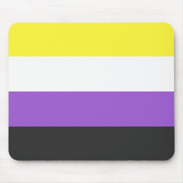 Enby (Non-binary Pride) Flag Mouse Pad (Front)