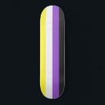 Enby (Non-binary Pride) Flag Skateboard<br><div class="desc">This design features the non-binary pride flag, which represents people who identify as non-binary (also spelled nonbinary) or genderqueer, involving a spectrum of gender identities that are not exclusively masculine or feminine‍, but are outside the gender binary. Non-binary identities can fall under the transgender umbrella, since many non-binary people identify...</div>