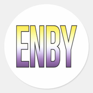 ENBY - Nonbinary Classic Round Sticker