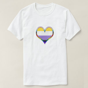 Enby Pride Heart T-Shirt