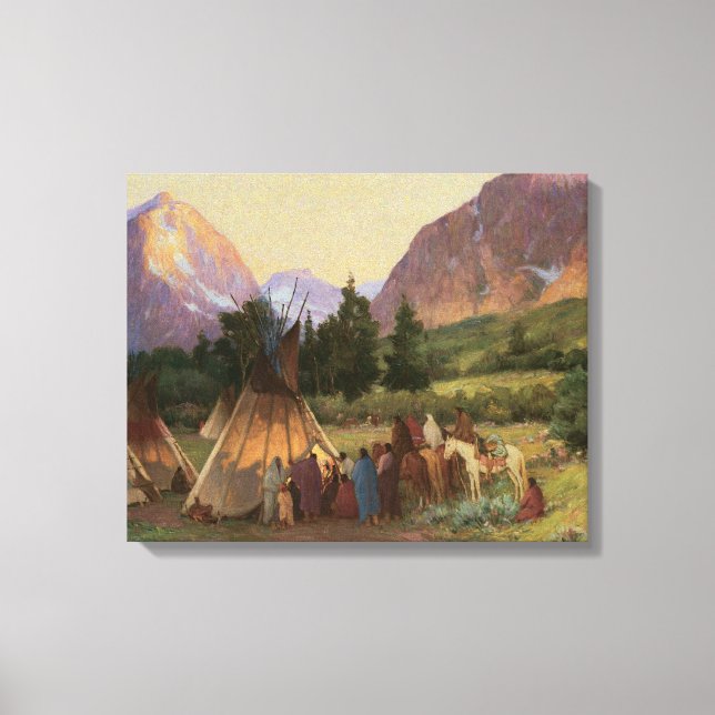 Encampment Montana 1902 Wrapped Canvas (Front)