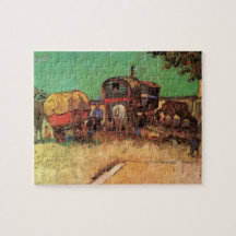 Encampment of Gypsies Caravans by Vincent van Gogh