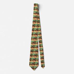 Encampment of Gypsies Caravans by Vincent van Gogh Tie