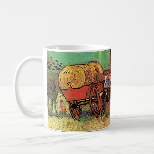 Encampment of Gypsies with Caravans, Van Gogh Coffee Mug (Left)