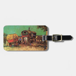 Encampment of Gypsies with Caravans, Van Gogh Luggage Tag