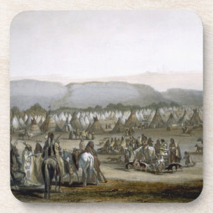 Encampment of the Piekann Indians, plate 43 from V Coaster