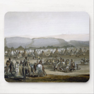 Encampment of the Piekann Indians, plate 43 from V Mouse Pad