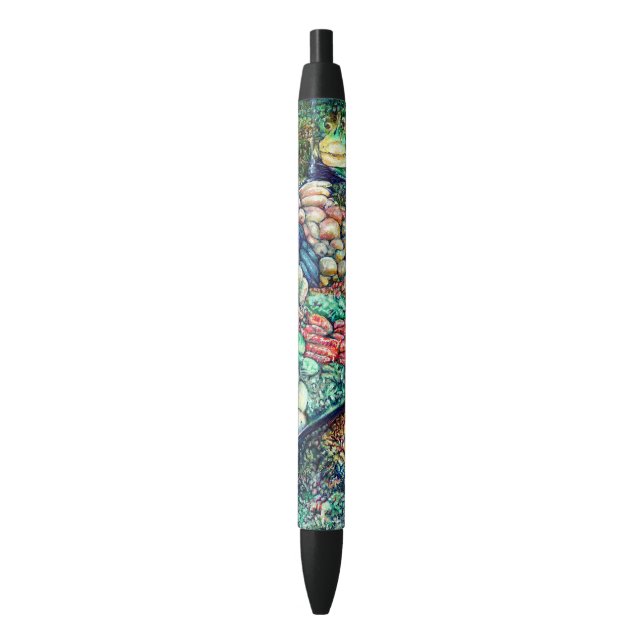 Enceladus Black Ink Pen (Front Vertical)