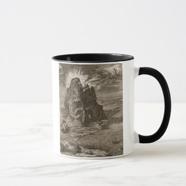 Enceladus Buried Underneath Mount Etna, 1731 (engr Mug (Right)
