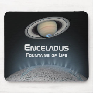 Enceladus Saturn Moon Fountains of Life Mouse Pad