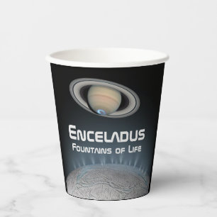 Enceladus Saturn Moon Fountains of Life Paper Cups