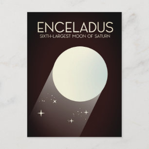 Enceladus Space Art. Postcard