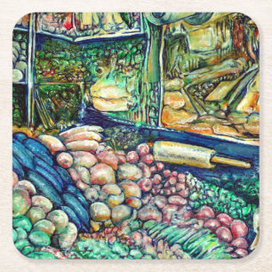 Enceladus Square Paper Coaster