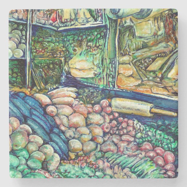 Enceladus Stone Coaster (Front)