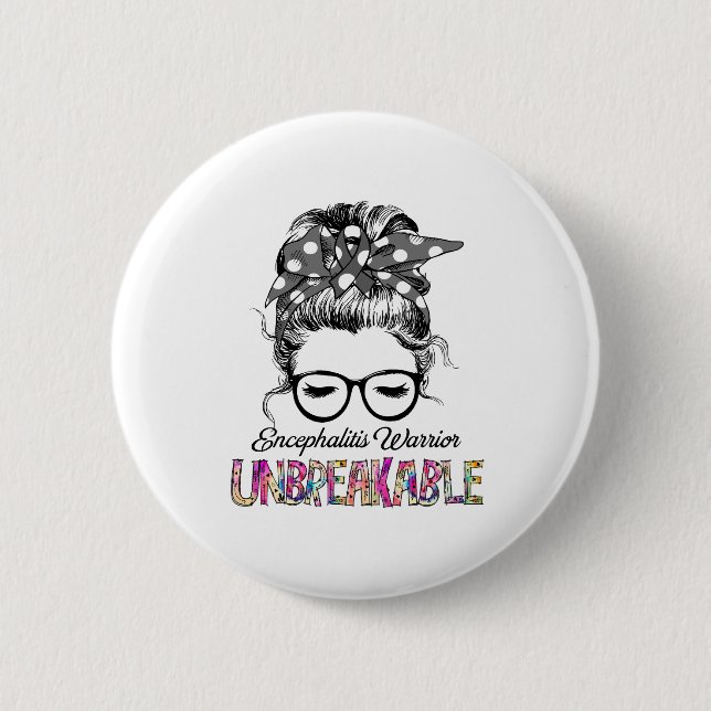 Encephalitis Awareness Ribbon Support Gifts 6 Cm Round Badge (Front)