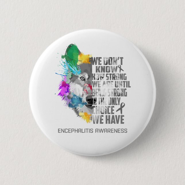 Encephalitis Awareness Ribbon Support Gifts 6 Cm Round Badge (Front)
