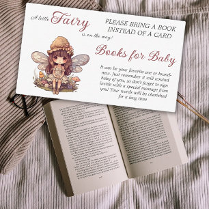 Enchant Fairy Mushrooms Books for Baby Shower Game Enclosure Card