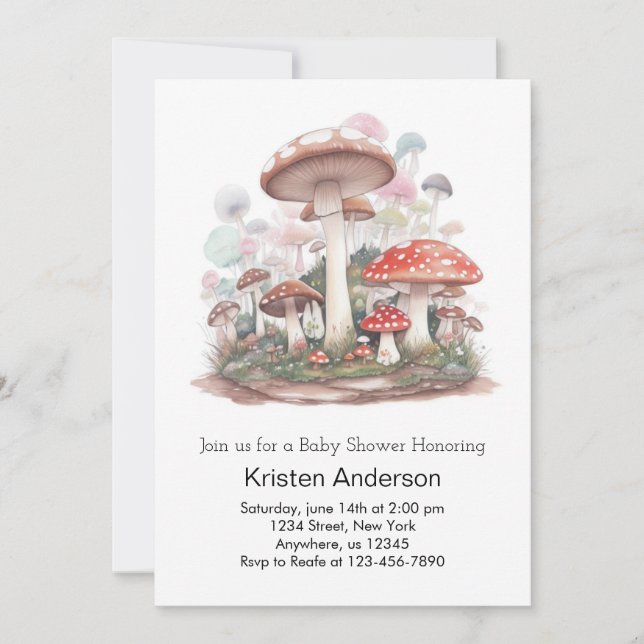 Enchanted Adventure Awaits Girl Baby Shower Invitation (Front)
