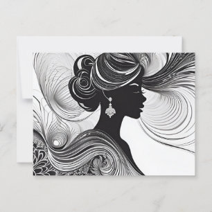Enchanted African American Modern Beautiful Woman Postcard