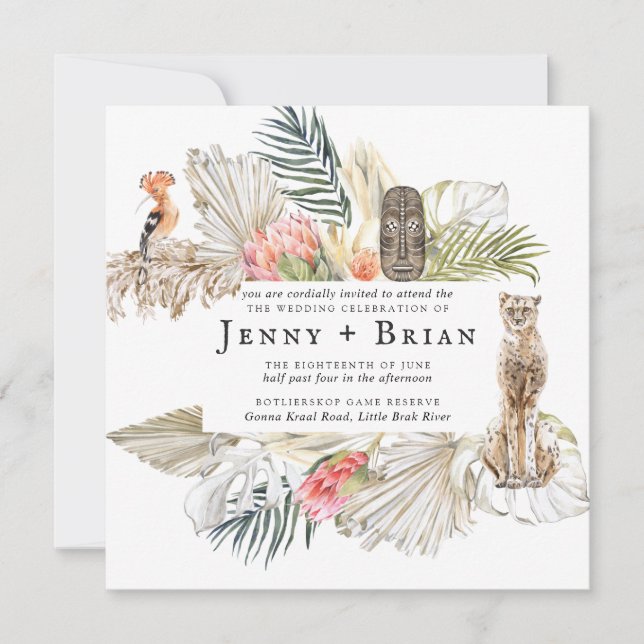 Enchanted African Safari | Boho Botanical Wedding (Front)