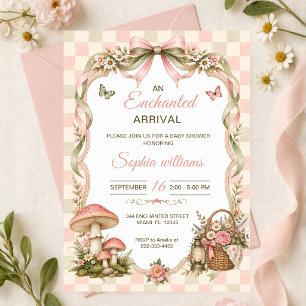 Enchanted Arrival Cottagecore Baby Shower Invitation