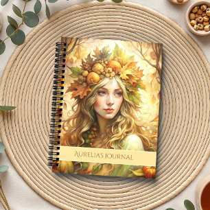 Enchanted Autumn Forest Fairy Notebook