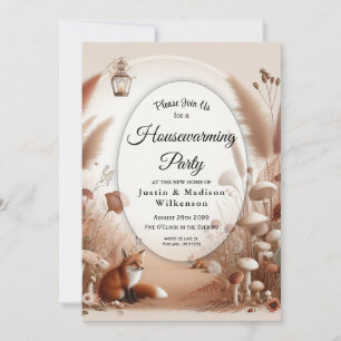 Enchanted Autumn Forest Foxes Invitation