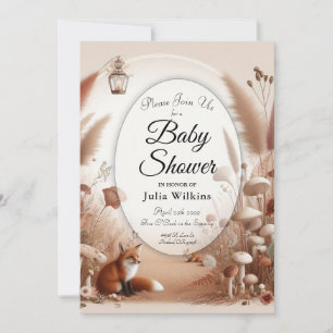 Enchanted Autumn Forest Foxes Invitation