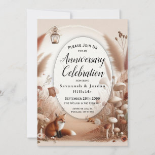  Enchanted Autumn Forest Foxes Invitation