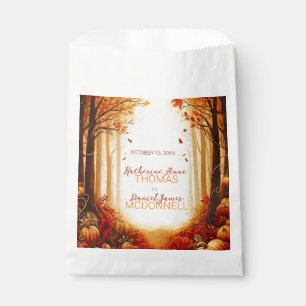 Enchanted Autumn Harvest Silhouette Wedding Favour Bags