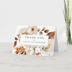 Enchanted Autumn Rustic Botanical Thank You Card