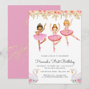 Enchanted Ballerina Birthday Invitation