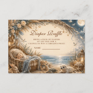 Enchanted Beach Boho Diaper Raffle Enclosure Card