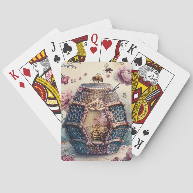 Enchanted Bee Garden Fantasy (11) Playing Cards (Back)