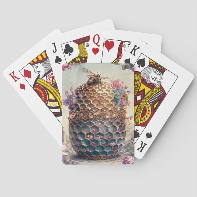 Enchanted Bee Garden Fantasy (12) Playing Cards (Back)