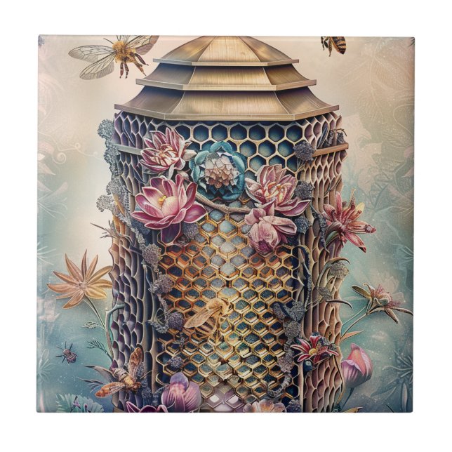 Enchanted Bee Garden Fantasy (1) Tile (Front)