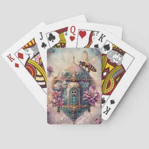 Enchanted Bee Garden Fantasy (2) Playing Cards